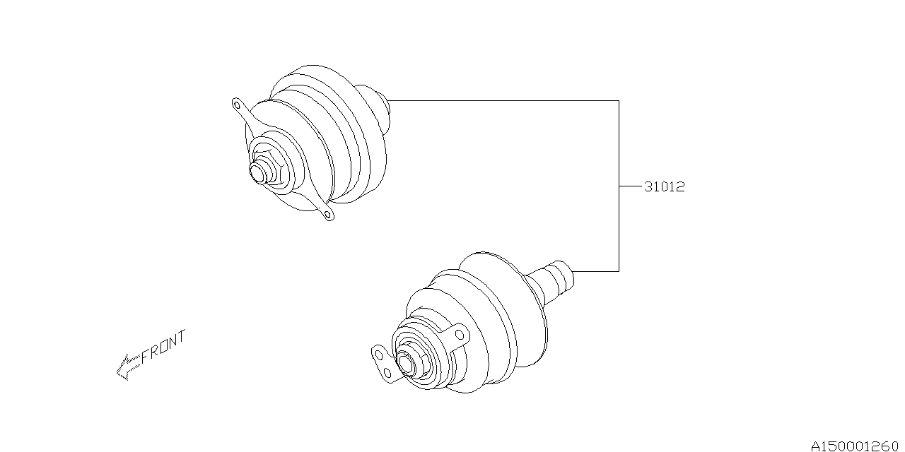 Genuine Subaru TH58A CVT Primary & Secondary Pulley Assembly 31012AA031 for XV Crosstrek Hybrid 2.0L