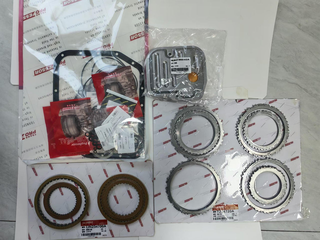 U340E Transmission Master Rebuild Kit with Molded Pistons, Friction Plates, Steel Plates & Filter